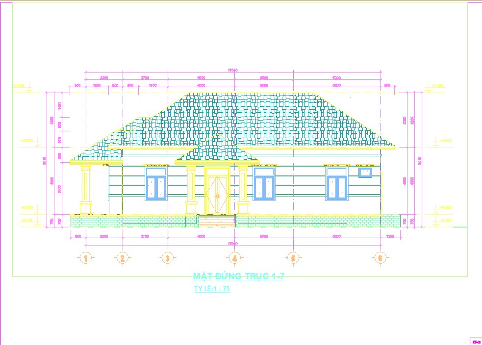 kiến trúc 1  tầng,biệt thự 1 tầng,bản vẽ biệt thự 1 tầng,nhà mái nhật 1 tầng