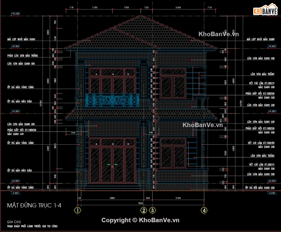Nhà phố 2 tầng,bản vẽ nhà phố 2 tầng,kiến trúc nhà phố