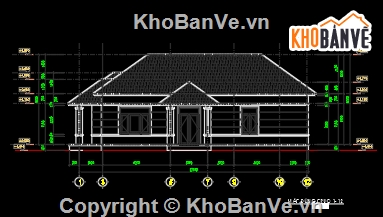 kiến trúc biệt thự 1  tầng,bản vẽ biệt thự,biệt thự 1 tầng