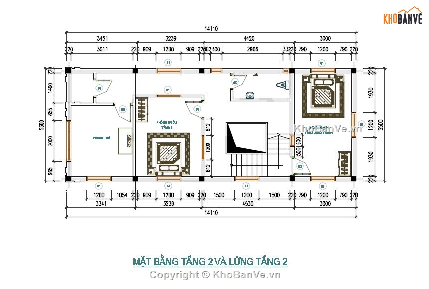nhà phố 2 tầng 1 tum,cad nhà phố 2 tầng 1 tum,nhà phố 2 tầng 1 tum file cad,bản vẽ nhà phố 2 tầng 1 tum