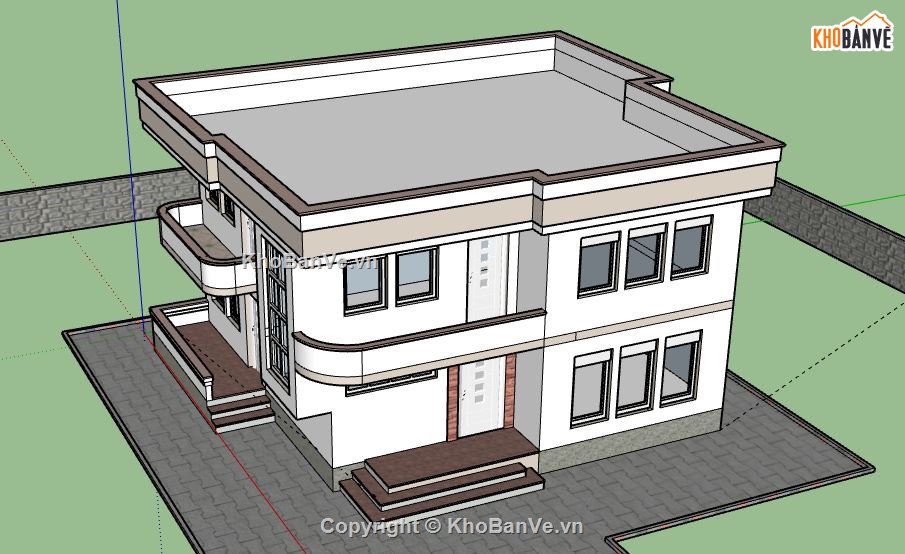 Nhà phố 2 tầng,model su nhà phố 2 tầng,file su nhà phố 2 tầng,file sketchup nhà phố 2 tầng,nhà phố 2 tầng sketchup