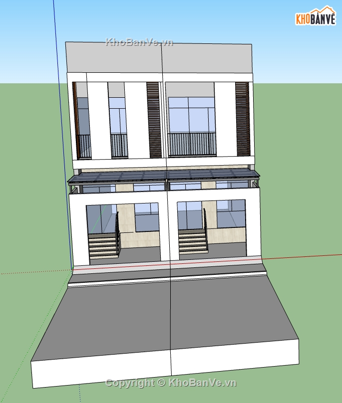 Nhà phố 2 tầng,model Nhà phố 2 tầng,File su Nhà phố 2 tầng,model sketchup Nhà phố 2 tầng,file su Nhà phố 2 tầng