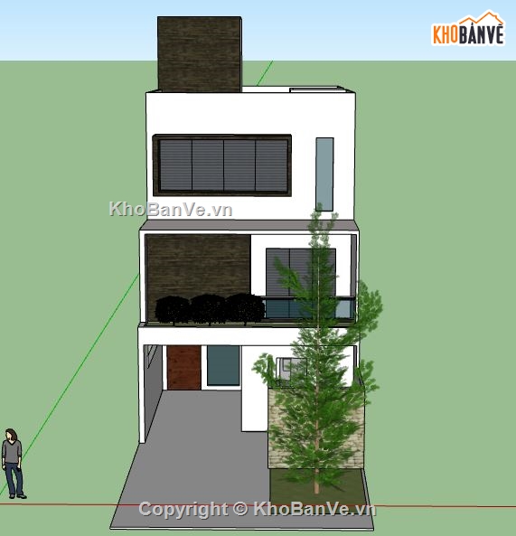 Nhà phố 3 tầng,model su nhà phố 3 tầng,model sketchup nhà phố 3 tầng,nhà phố 3 tầng file su,sketchup nhà phố 3 tầng
