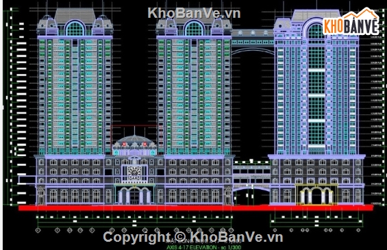 Cao ốc văn phòng,file cad nhà cao tầng,cao ốc