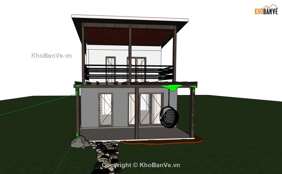 Nhà phố 2 tầng,file su nhà phố 2 tầng,nhà phố 2 tầng file su,nhà phố 2 tầng sketchup,model su nhà phố 2 tầng