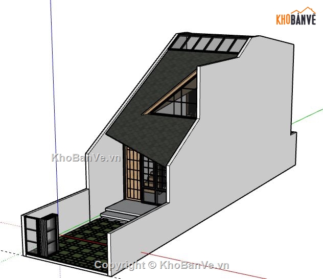 Nhà phố 2 tầng,Model su nhà phố 2 tầng,nhà phố 2 tầng sketchup,sketchup nhà phố 2 tầng,nhà phố 2 tầng model su