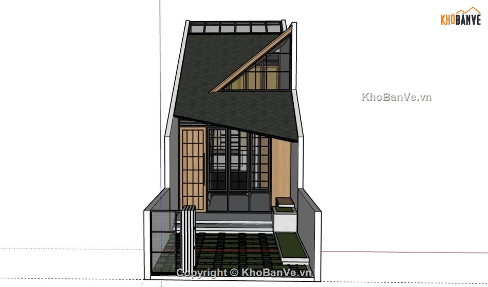 Nhà phố 2 tầng,Model su nhà phố 2 tầng,nhà phố 2 tầng sketchup,sketchup nhà phố 2 tầng,nhà phố 2 tầng model su