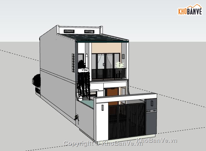 Nhà phố 2 tầng,model su nhà phố 2 tầng,file su nhà phố 2 tầng