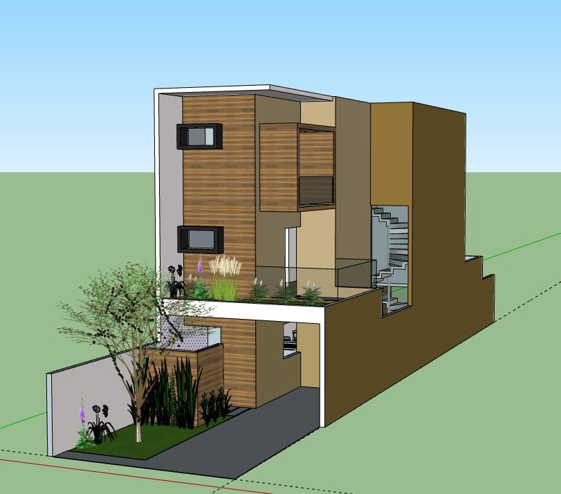 Nhà phố 3 tầng,model su nhà phố 3 tầng,file sketchup nhà phố 3 tầng,sketchup nhà phố 3 tầng,file su nhà phố 3 tầng