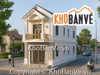 Bản vẽ nhà ống đẹp,Bản vẽ 2 tầng mái thái,Bản vẽ mái thái đẹp