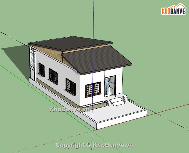 Nhà phố 1 tầng,model su nhà phố 1 tầng,file su nhà phố 1 tầng