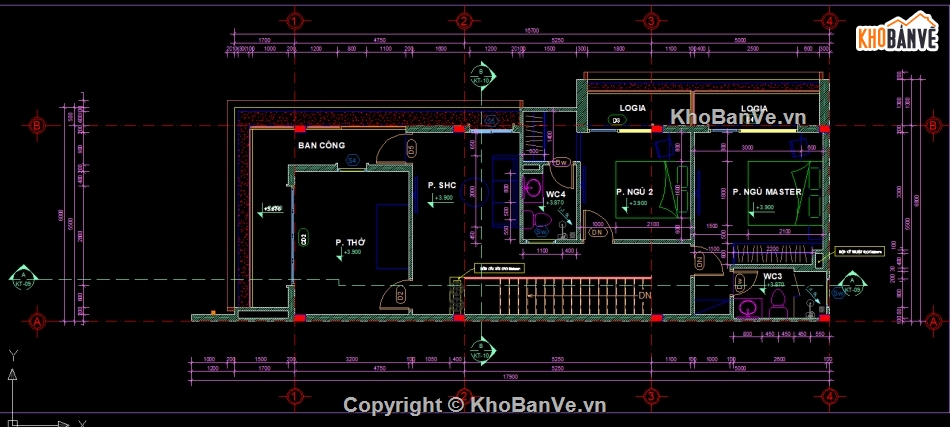 Nhà phố 2 tầng,nhà 2 tầng,file cad nhà phố