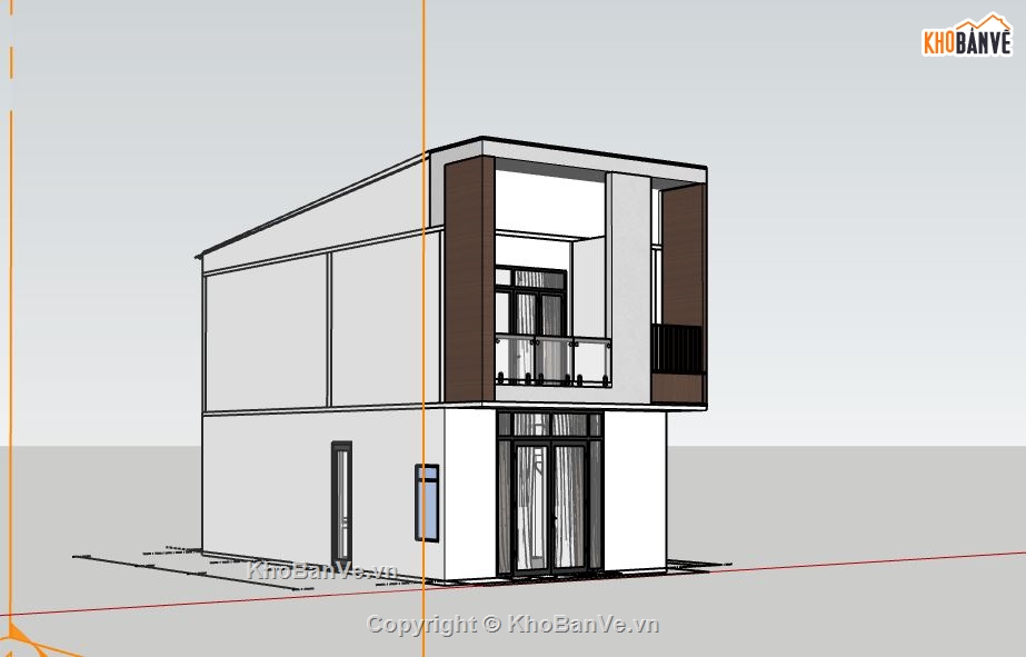 Nhà phố 2 tầng,model su nhà phố 2 tầng,file su nhà phố 2 tầng