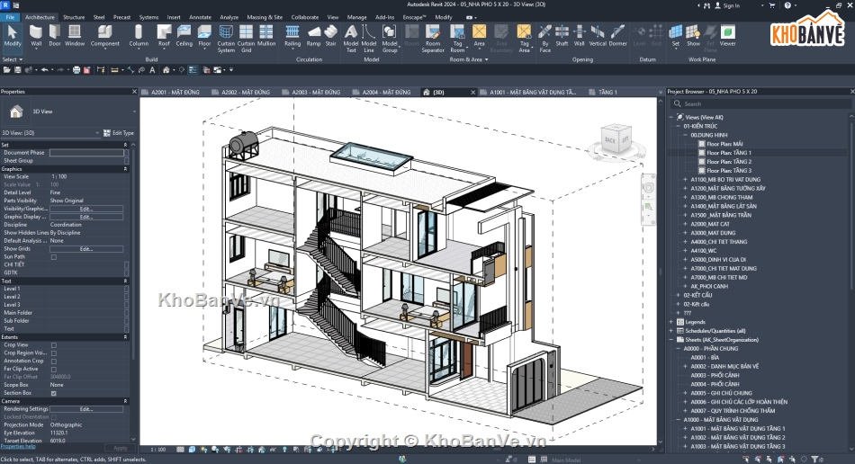 Nhà phố,Nhà phố 2 tầng,Nhà phố 5x20m,kiến trúc nhà phố