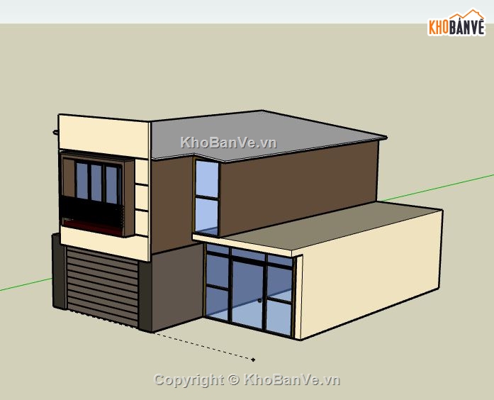 Nhà phố 2 tầng,Model su nhà phố 2 tầng,nhà phố 2 tầng file su