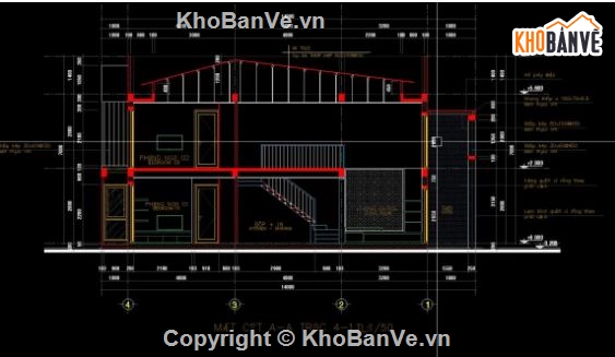 nhà phố 2 tầng,file cad nhà phố 2 tầng,nhà phố 2 tầng cad