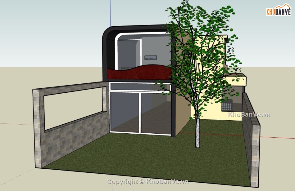 su nhà phố,model su nhà phố,file sketchup nhà phố