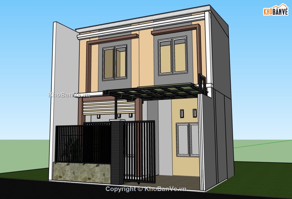 su nhà phố,model su nhà phố,file sketchup nhà phố