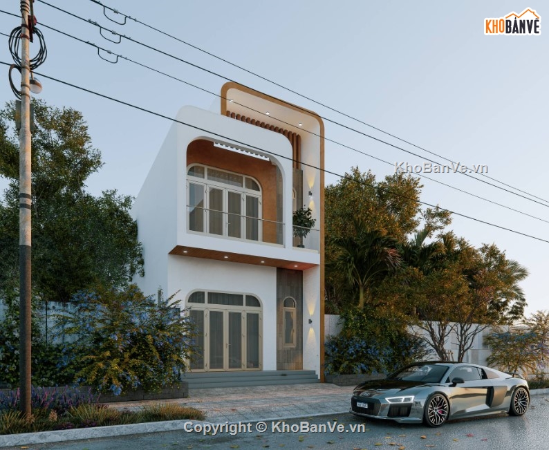 nhà phố sketchup,sketchup nhà phố 2 tầng,nhà phố 2 tầng sketchup