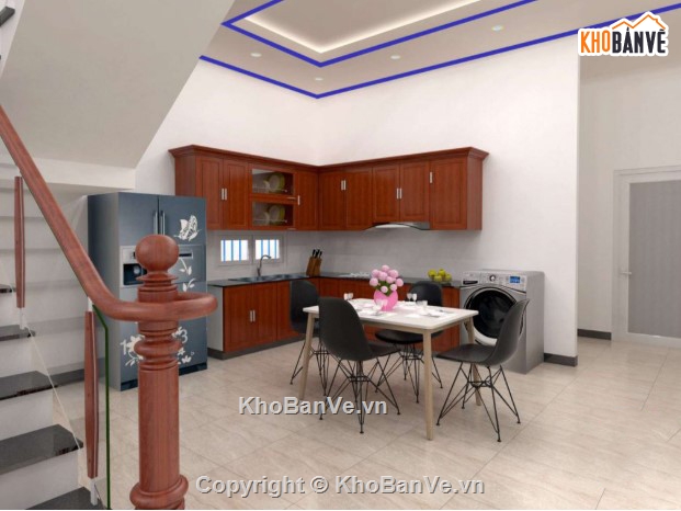 Nhà phố 2 tầng,Nhà phố 2 tầng 5x17m,nhà mái thái