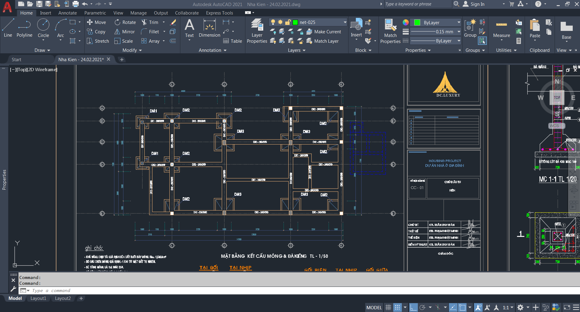 Nhà phố 2 tầng,nhà phố 7.7x13.7m,Nhà 2 tầng,File cad nhà phố 2 tầng