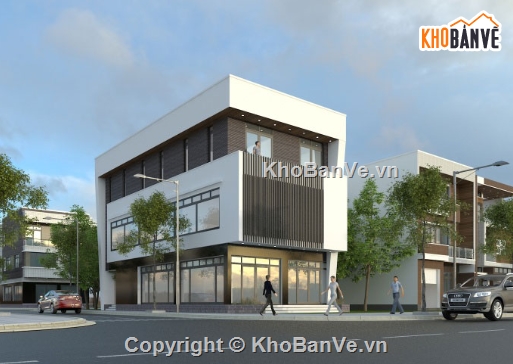 Nhà phố,nhà phố 3 tầng,cad nhà phố 3 tầng,file cad nhà phố 3 tầng