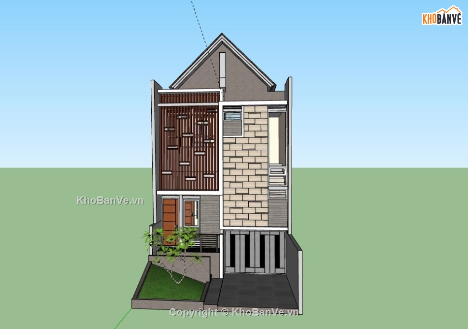 Nhà phố 3 tầng,model su nhà phố 3 tầng,nhà phố 3 tầng file su,model sketchup nhà phố 3 tầng,nhà phố 3 tầng file sketchup