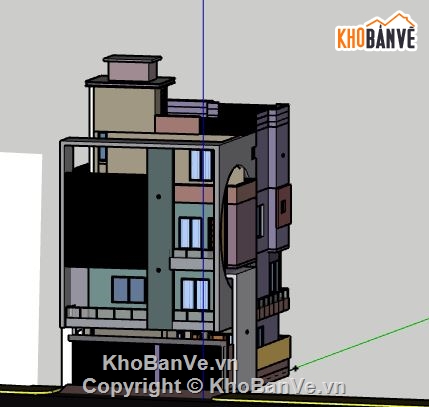 Nhà phố 3 tầng,model su nhà phố 3 tầng,file su nhà phố 3 tầng