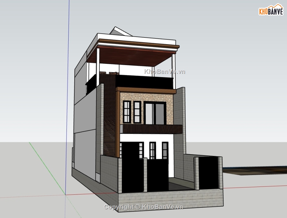 su nhà phố,model su nhà phố,file sketchup nhà phố