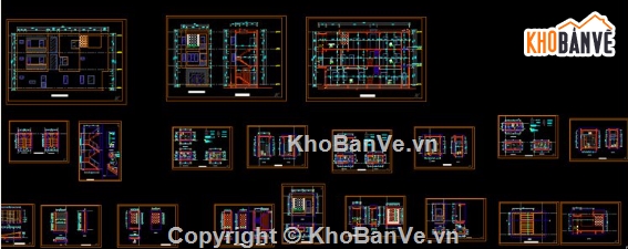 Nhà phố,nhà phố 3 tầng,file cad nhà phố 3 tầng