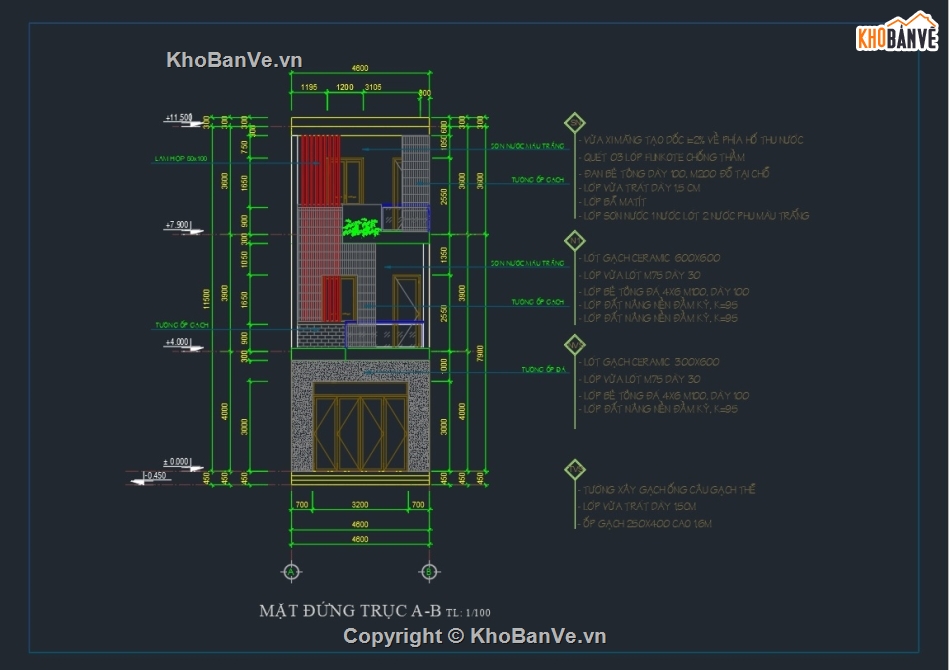 nhà phố 3 tầng,file cad nhà phố 3 tầng,mẫu nhà phố 3 tầng,kiến trúc nhà phố 3 tầng