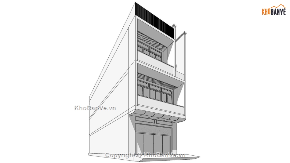 Nhà phố 3 tầng,model su nhà phố 3 tầng,nhà phố 3 tầng file su,sketchup nhà phố 3 tầng,nhà phố 3 tầng sketchup