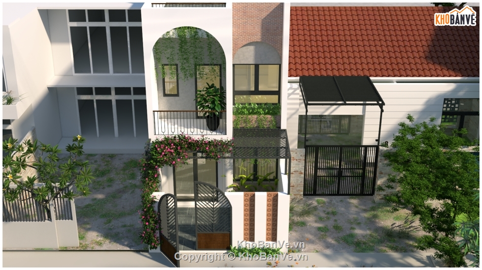 Nhà phố 3 tầng,Nhà phố 5x20m,bản vẽ nhà phố,bản vẽ nhà phố 3 tầng,cad mẫu nhà,mẫu nhà đẹp