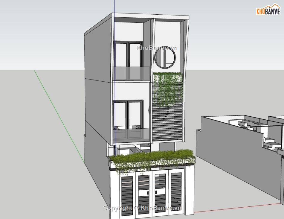 su nhà phố 2 tầng,model su nhà phố,sketchup nhà phố 2 tầng