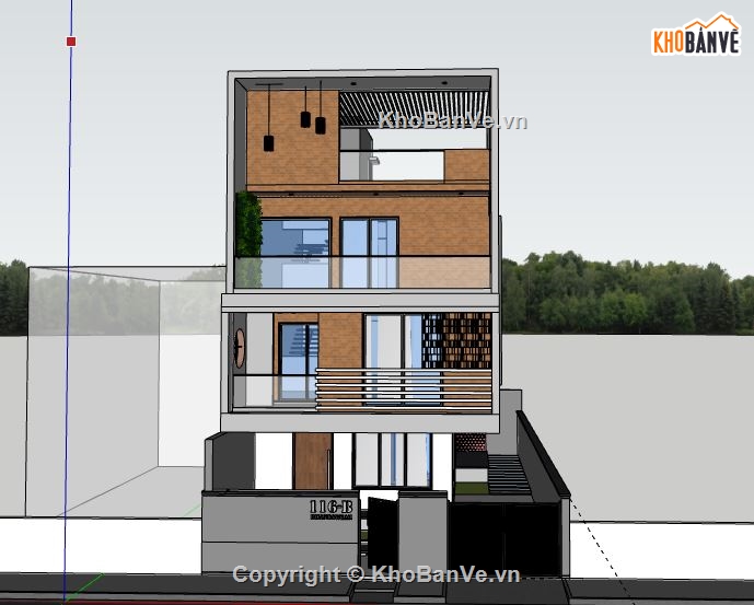 Nhà phố 4 tầng,model su nhà phố 4 tầng,file su nhà phố 4 tầng,sketchup nhà phố 4 tầng,nhà phố 4 tầng file su