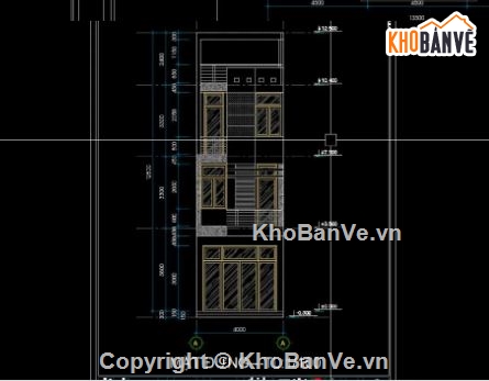 nhà phố 4 tầng,file cad nhà phố 4 tầng,nhà phố 4 tầng file cad