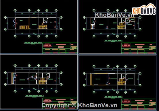 Nhà phố 4 tầng,Nhà phố,cad nhà phố 4 tầng,nhà phố 4 tầng file cad