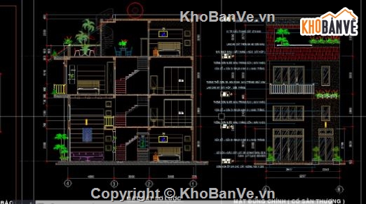 nhà phố 4 tầng,file cad nhà phố 4 tầng,nhà phố file cad,bản vẽ nhà phố