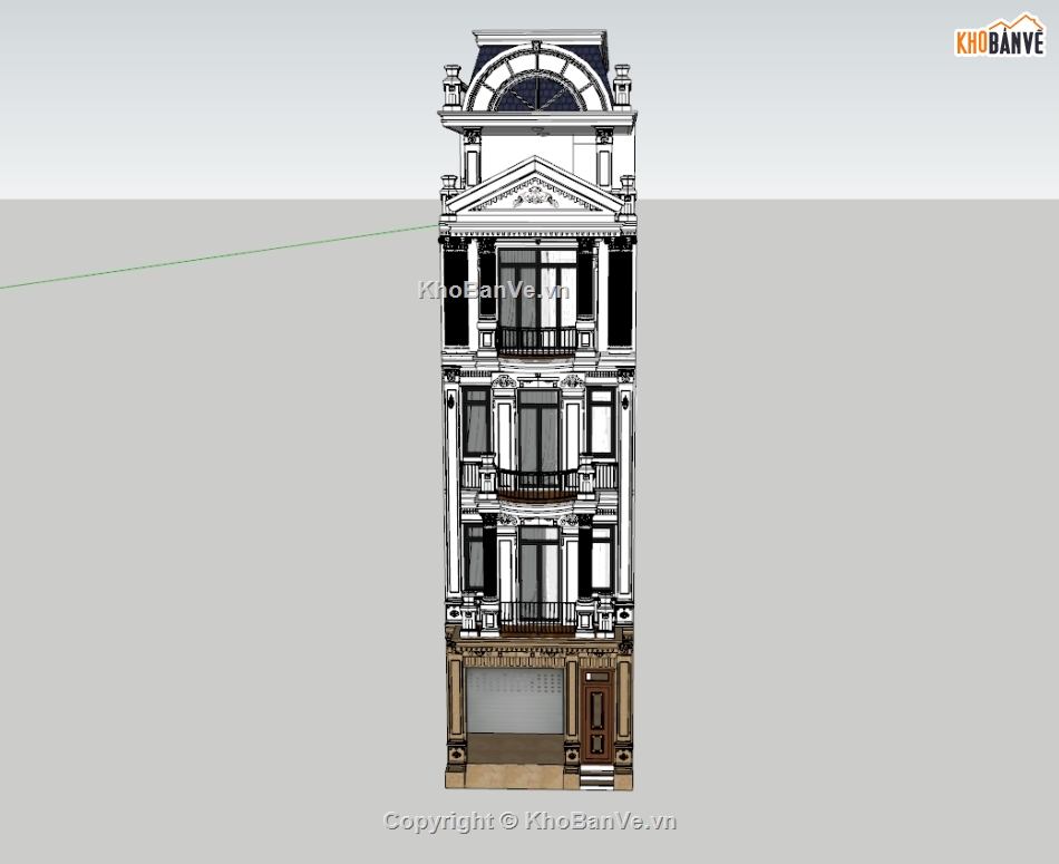 nhà phố,model nhà phố,nhà phố 4 tầng