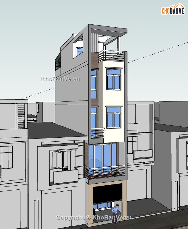 Nhà phố 5 tầng,model su nhà phố 5 tầng,file sketchup nhà phố 5 tầng,nhà phố 5 tầng file su,nhà phố 5 tầng file sketchup
