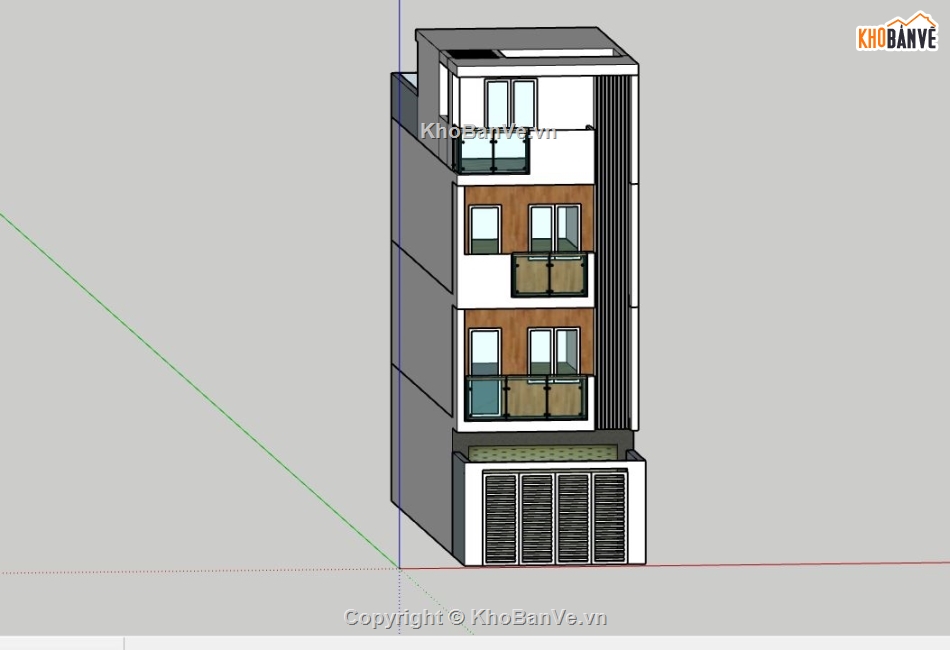 file su nhà phố,file sketchup nhà phố,su nhà phố