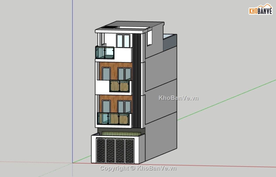 file su nhà phố,file sketchup nhà phố,su nhà phố