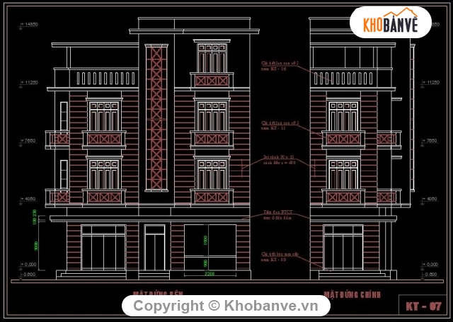 nhà phố 4 tầng,Bản vẽ nhà phố,Bản vẽ nhà,Mẫu nhà phố,4 tầng 5x11m