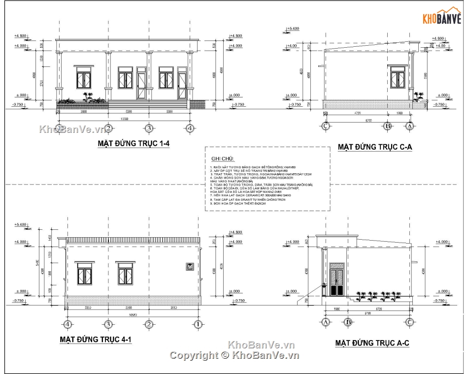 nhà ở 2 phòng ngủ,nhà thờ 3 gian,bản vẽ nhà thờ