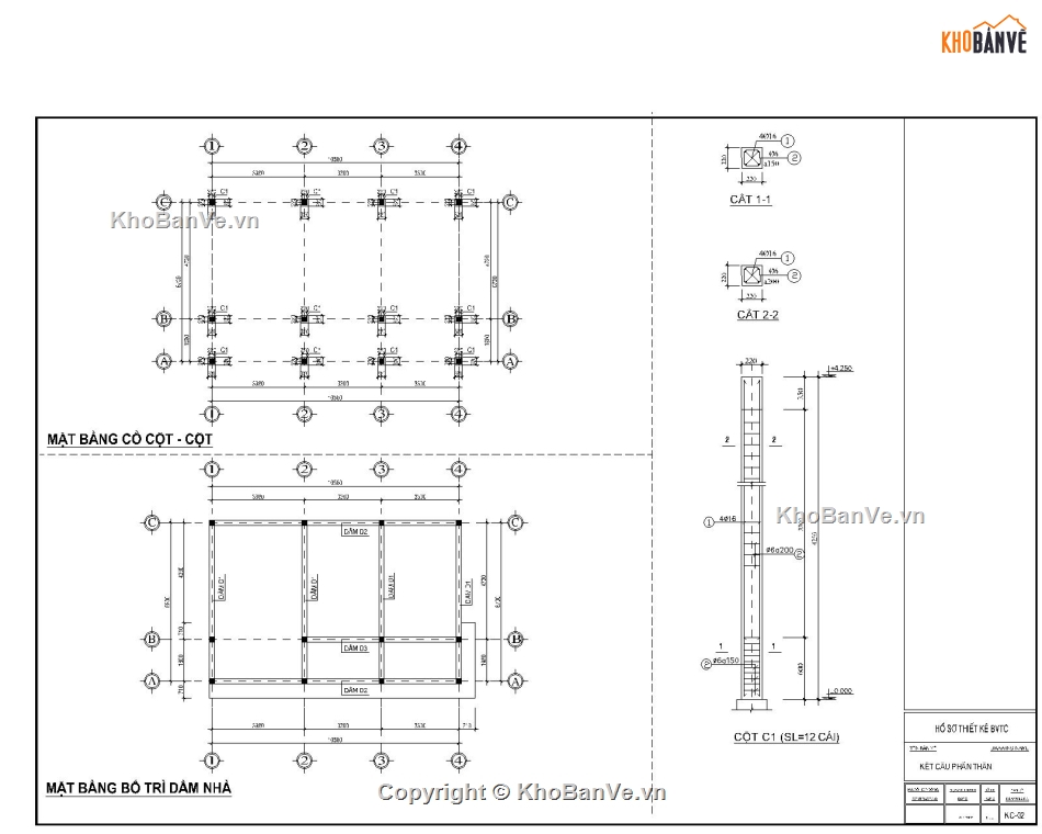 nhà ở 2 phòng ngủ,nhà thờ 3 gian,bản vẽ nhà thờ