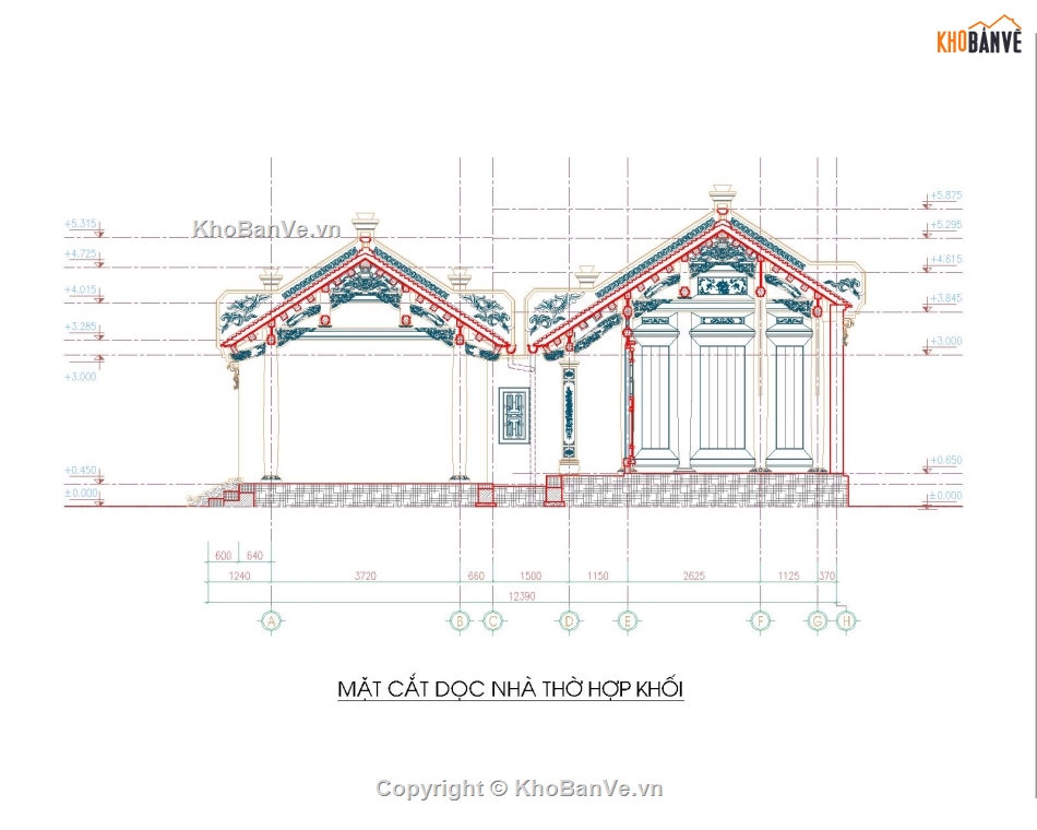 nhà thờ 3 gian,nhà 3 gian,nhà thờ