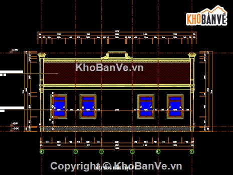 Nhà thờ họ 5 gian KT8x16m,nhà thờ họ,nhà thờ đẹp,nhà thờ họ có phòng ngủ,nhà thờ 5 gian,bản vẽ nhà thờ