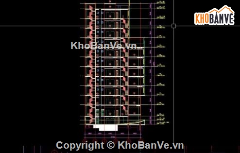 văn phòng cho thuê 11 tầng,văn phòng 11 tầng,file cad văn phòng 11 tầng,tòa nhà văn phòng