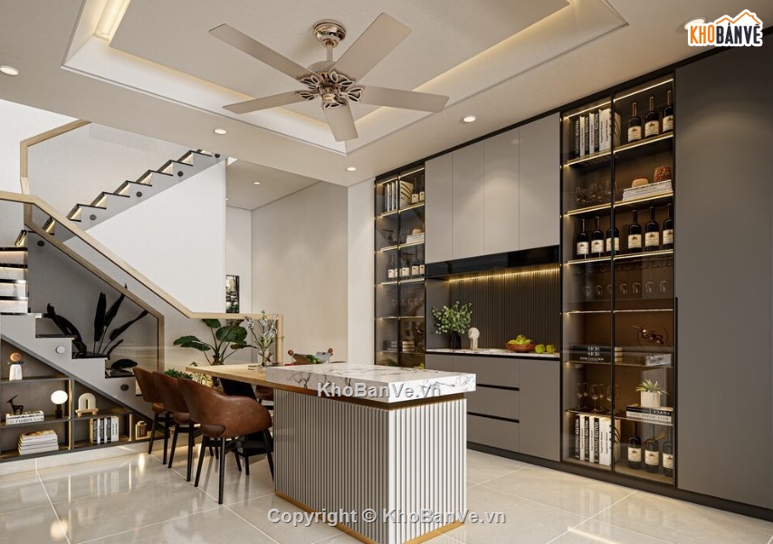 sketchup nội thất,nội thất nhà hiện đại,sketchup nội thất hiện đại
