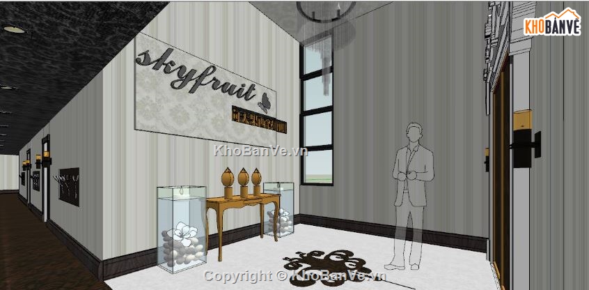 sketchup quán karaoke,file sketchup quán karaoke,nội thất quán karaoke,model su nội thất karaoke,file su nội thất quán karaoke